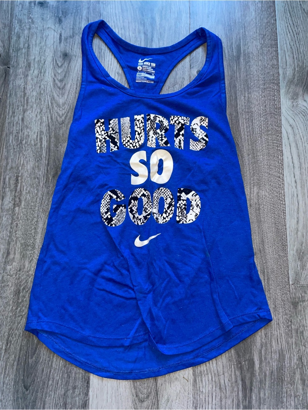 Nike Royal Blue 'Hurts So Good' Racerback Tank